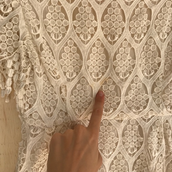 Stone Cold Fox White Lace Lapis Blouse - Picture 7 of 8